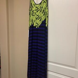 Kenzie contrast Striped Maxi Dress